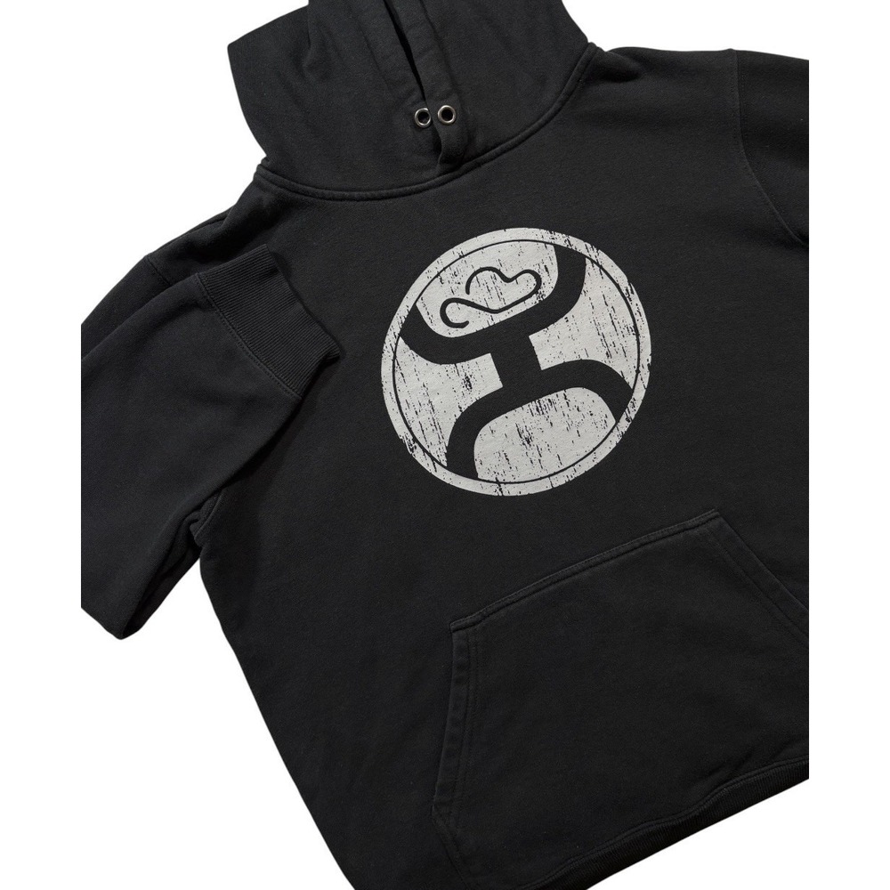 Hooey Youth Boys Hoodie XL (14-16 Yrs) Black Logo Pullover Sweatshirt -2288